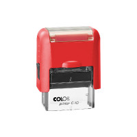Colop Printer C10 Compact NEW с подушкой ЗЕЛЕНОГО цвета. Цвет корпуса: красный