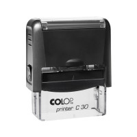 Colop Printer C30 Compact NEW с подушкой КРАСНОГО цвета. Цвет корпуса: черный