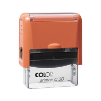 Colop Printer C30 Compact NEW с подушкой ФИОЛЕТОВОГО цвета. Цвет корпуса: оранжевый