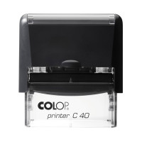 Colop Printer C40 Compact NEW с подушкой КРАСНОГО цвета. Цвет корпуса: черный