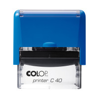 Colop Printer C40 Compact NEW с подушкой КРАСНОГО цвета. Цвет корпуса: синий