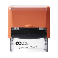 Colop Printer C40 Compact NEW с подушкой ЗЕЛЕНОГО цвета. Цвет корпуса: оранжевый
