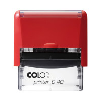Colop Printer C40 Compact NEW с подушкой ЗЕЛЕНОГО цвета. Цвет корпуса: красный