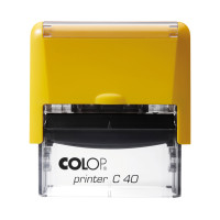 Colop Printer C40 Compact NEW с подушкой КРАСНОГО цвета. Цвет корпуса: желтый