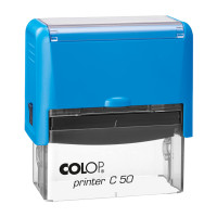Colop Printer C50 Compact NEW с подушкой КРАСНОГО цвета. Цвет корпуса: синий