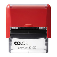 Colop Printer C50 Compact NEW с подушкой ЗЕЛЕНОГО цвета. Цвет корпуса: красный