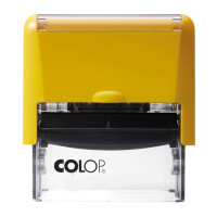 Colop Printer C50 Compact NEW с подушкой ФИОЛЕТОВОГО цвета. Цвет корпуса: желтый