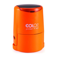 Colop Printer R40 Cover с подушкой ФИОЛЕТОВОГО цвета. Цвет корпуса: оранжевый неон