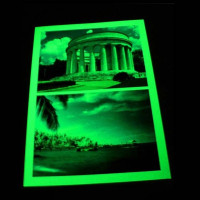 Фотобумага-пленка inkPrint светящаяся в темноте, А3. Цвет свечения: зелено-желтый
