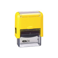 Colop Printer C10 Compact NEW с подушкой ФИОЛЕТОВОГО цвета. Цвет корпуса: желтый