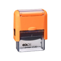 Colop Printer C20 Compact NEW с подушкой КРАСНОГО цвета. Цвет корпуса: оранжевый