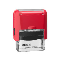 Colop Printer C20 Compact NEW с неокрашенной подушкой. От 50 шт. Цвет корпуса: красный